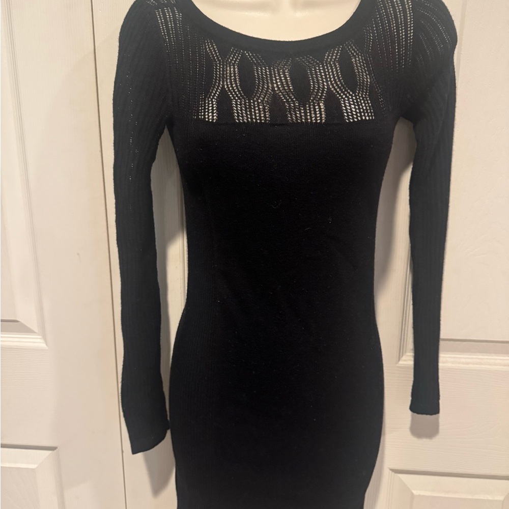 Armani Exchange Black Long Sleeve Dress small like new
